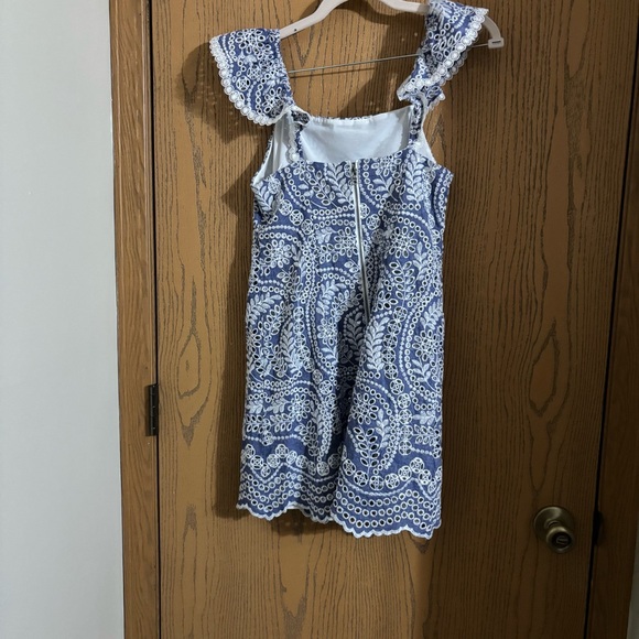 Alice and Olivia Chambray Eyelet Dress size 2 NWOT - Picture 5 of 7